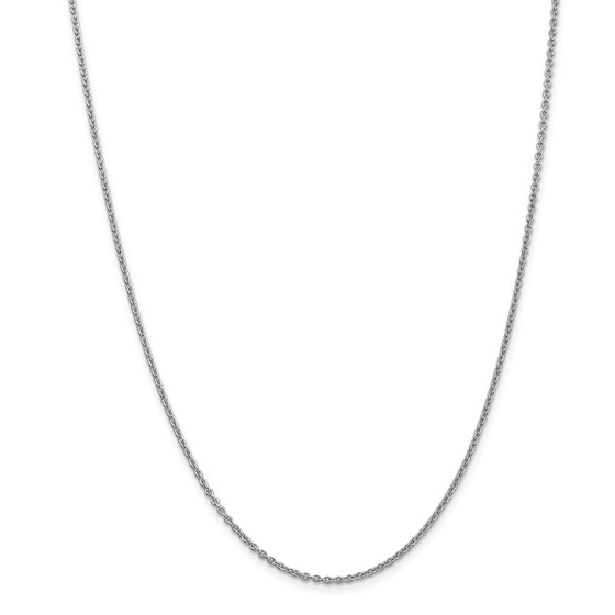 14k White Gold 1.80 mm Cable Chain Necklace - 18 in. 14k White Gold 1.80 mm Cable Chain Necklace - 18 in.